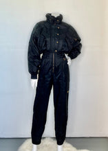 Load image into Gallery viewer, 1990's Descente Black One-Piece Ski Suit