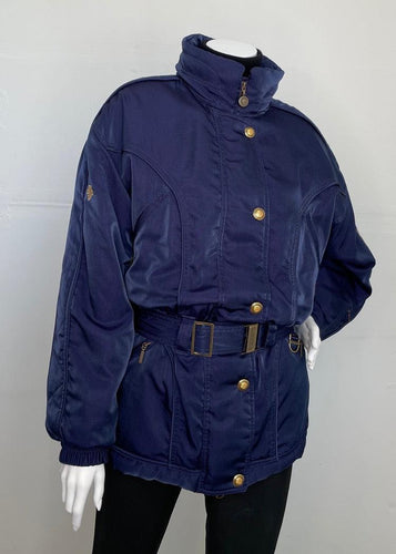 1990's Descente Iridescent Blue Anorak Ski Coat - Snow Ghost Vintage Ski and Snow