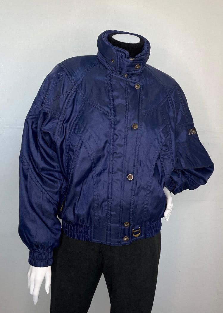 1990's Descente Navy Blue Ski Jacket - Snow Ghost Vintage Ski and Snow