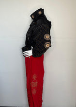 Load image into Gallery viewer, 1990’s Bogner Red and Black Ski Suit with Gold Embroidery - Snow Ghost Vintage Ski and Snow
